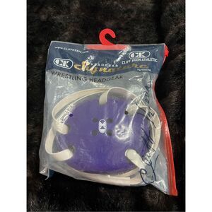Cliff Keen Purple Signature Wrestling Headgear Adjustable Foam Ear Guard New